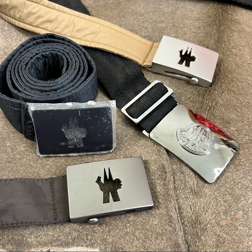 Moncler Nylon Slide Belt Unisex Ripstop Logo Buckle - Picture 3 of 4